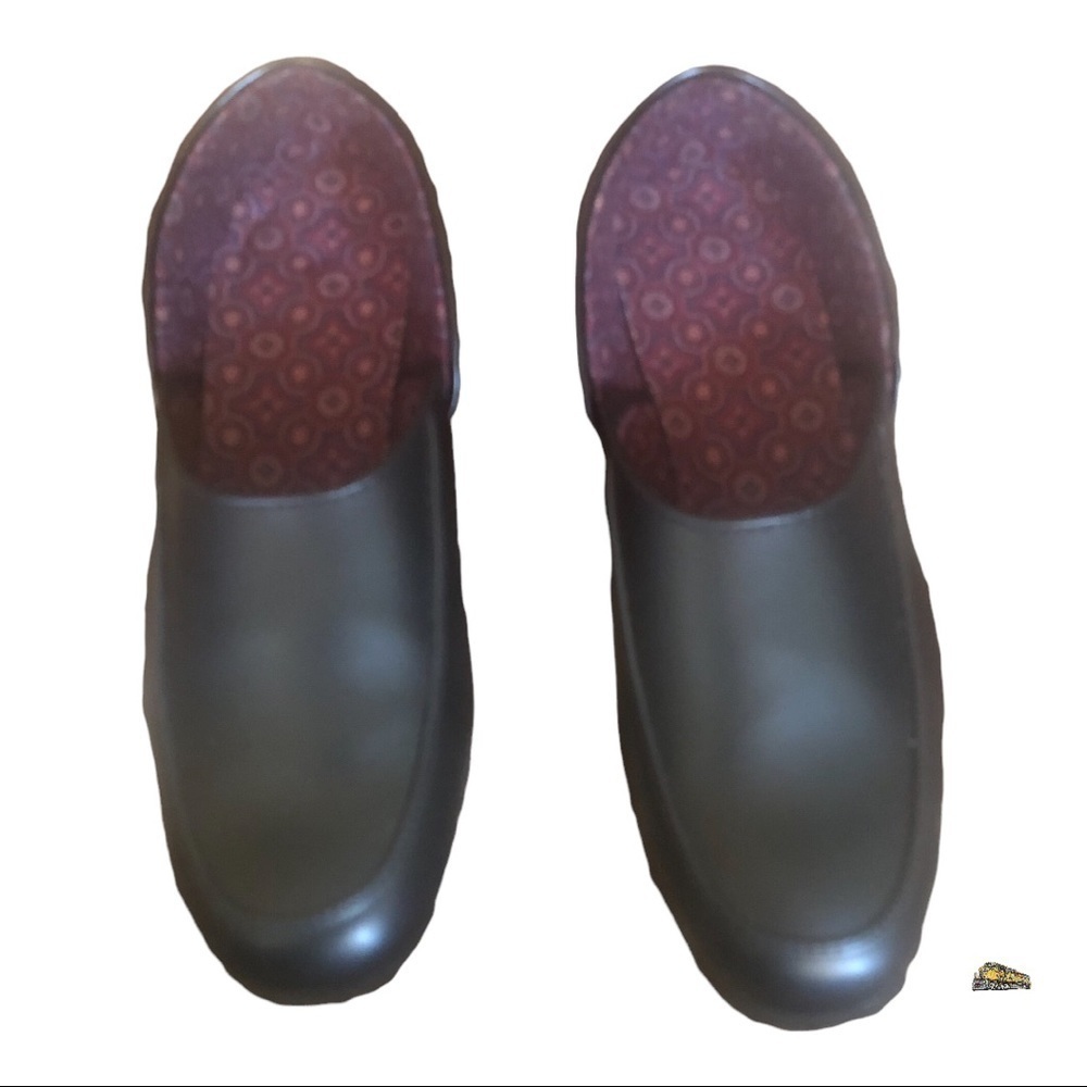 Hush Puppies Black Leather Slip On Loafers Shoes Women's 8 Preowned Gen…